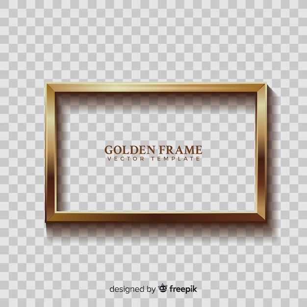 Gratis vector realistische gouden frame