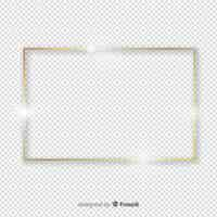 Gratis vector realistische gouden frame