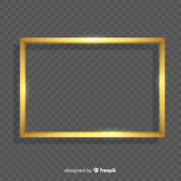 Gratis vector realistische gouden frame