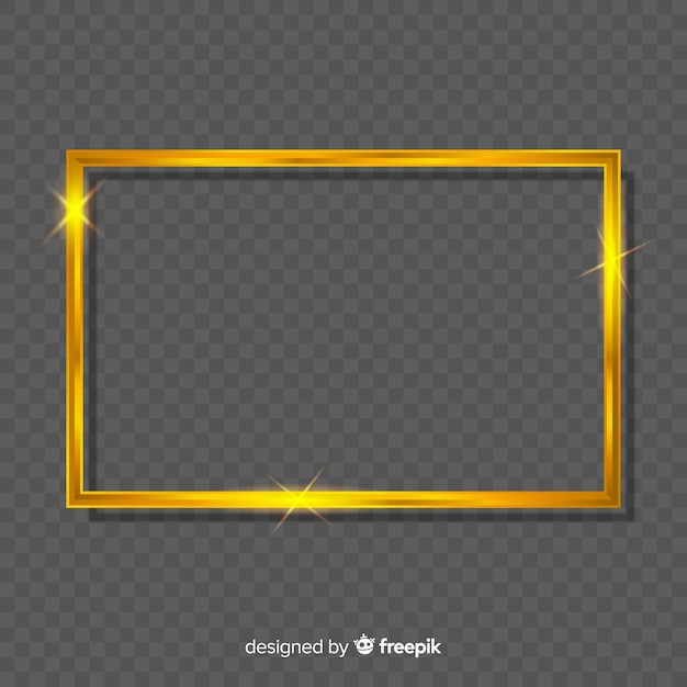 Realistische gouden frame