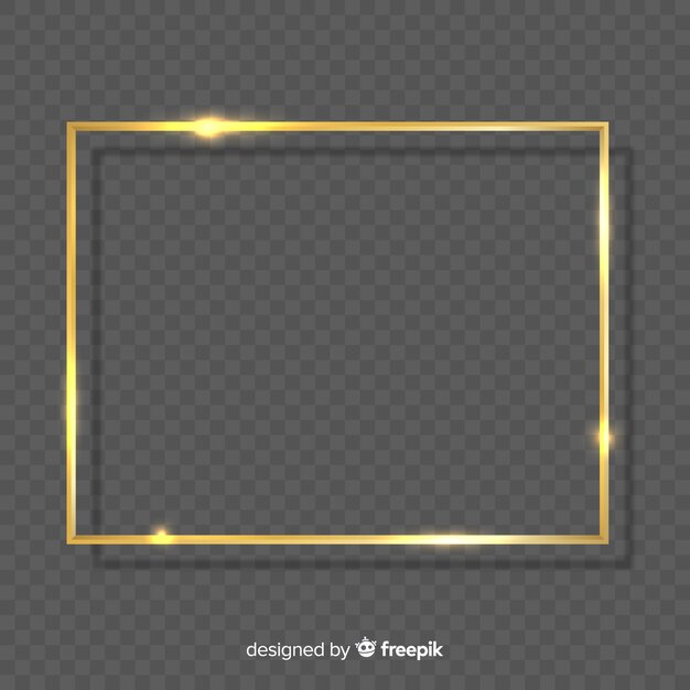 Realistische gouden frame