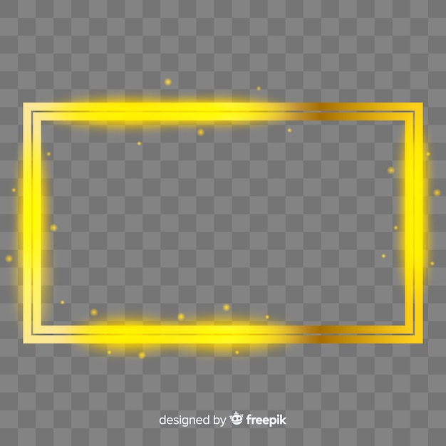 Gratis vector realistische gouden frame