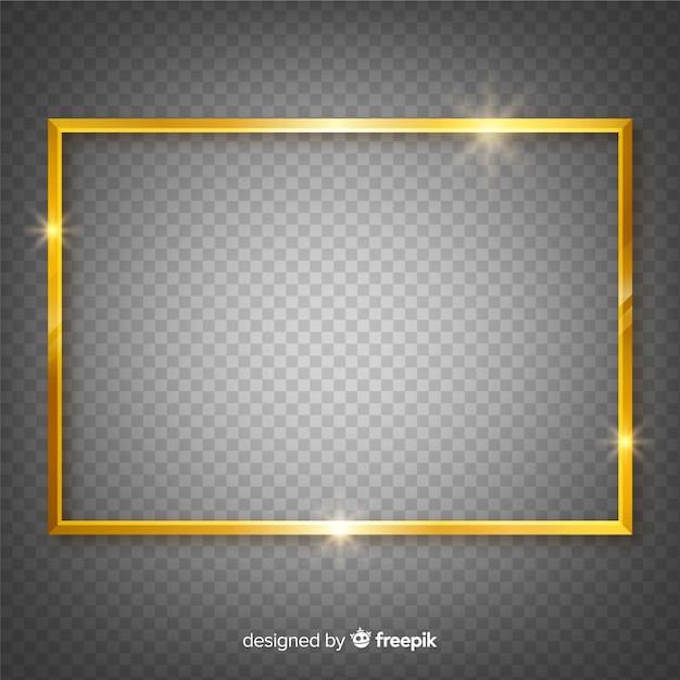 Gratis vector realistische gouden frame