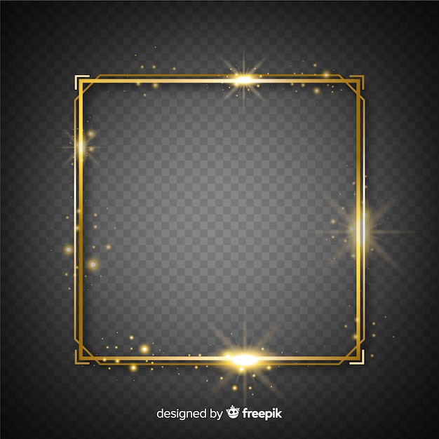 Realistische gouden frame