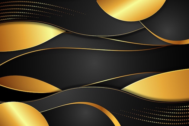 Gratis vector realistische gouden luxe achtergrond