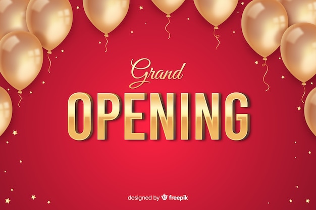 Gratis vector realistische grand opening achtergrond