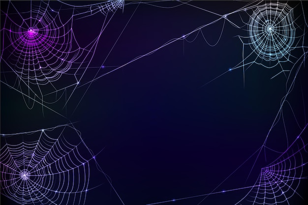 Realistische halloween-spinnewebachtergrond