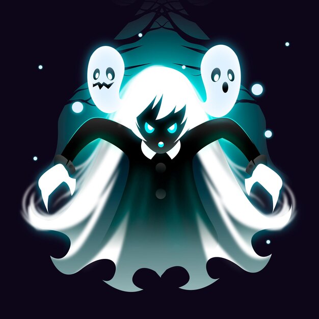 Realistische halloween-spookillustratie