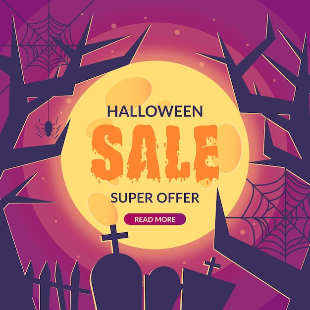 Realistische halloween-verkoop