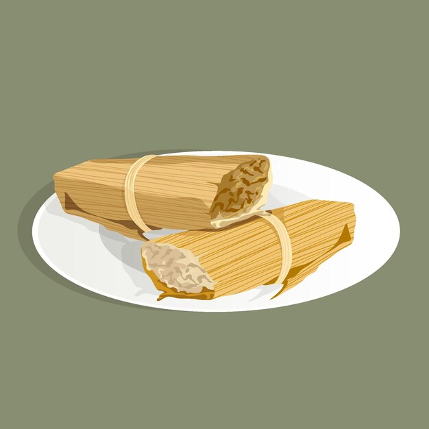 Realistische handgetekende tamales