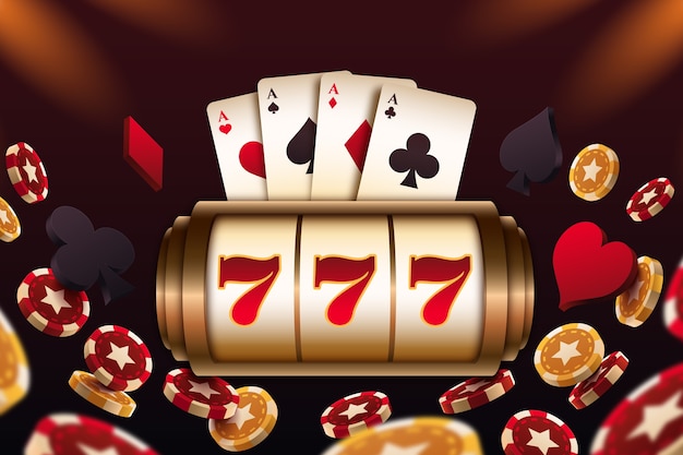 Gratis vector realistische illustratie van casino gokken