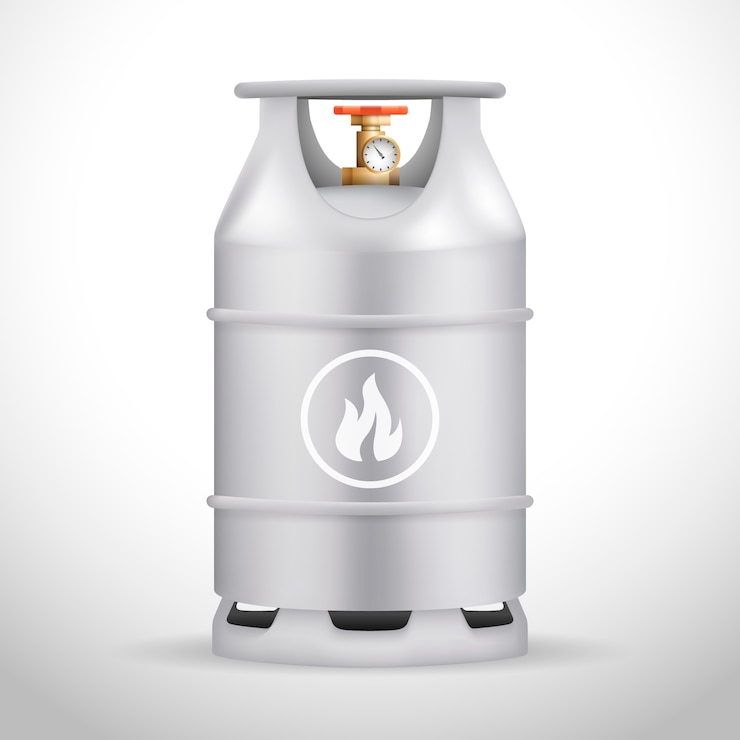 Gratis Vector realistische illustratie van een gasfles
