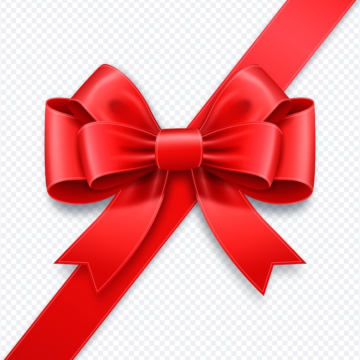 Gratis Vector realistische illustratie van een geschenkbandboog geïsoleerd