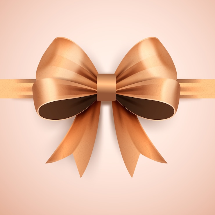 Gratis Vector realistische illustratie van een geschenkbandboog