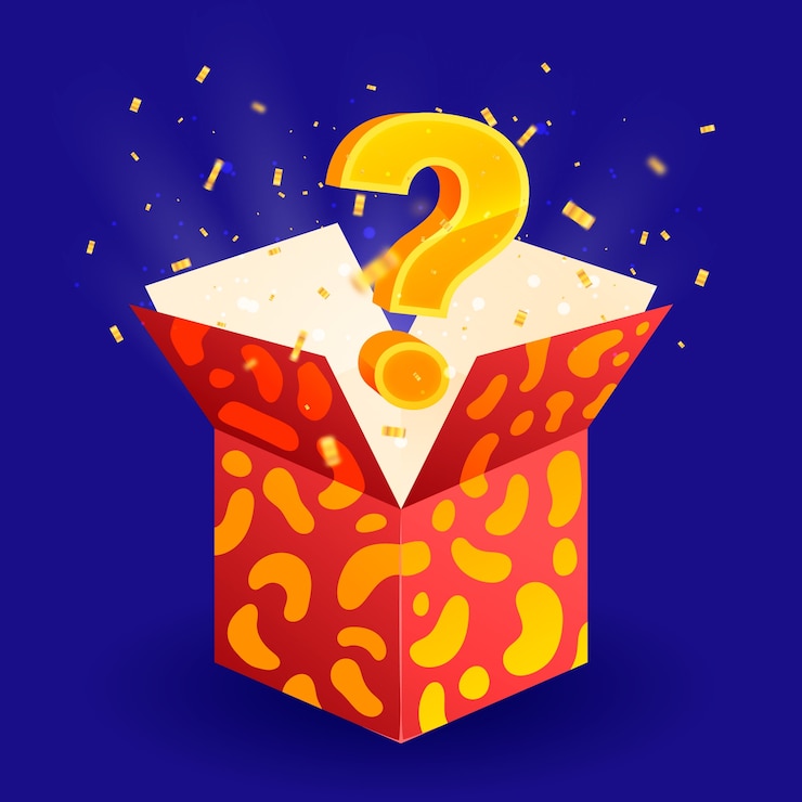 Gratis Vector realistische illustratie van een mysteriedoos