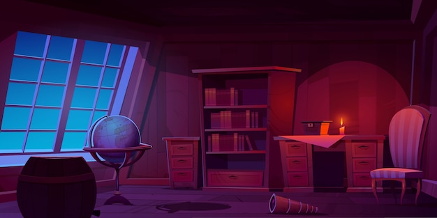 Realistische illustratie van het interieur van de kamer
