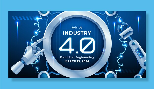 Realistische Industry 4.0 banner