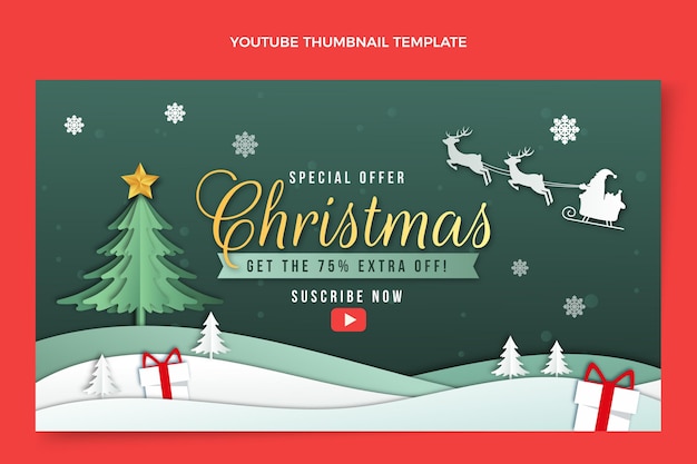 Realistische kerst YouTube-thumbnail