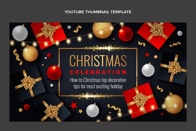 Realistische kerst youtube-thumbnail