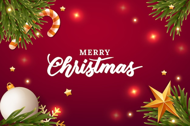 Realistische kerstachtergrond