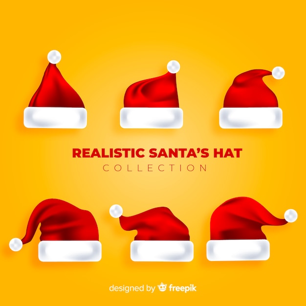 Realistische kerstmuts set