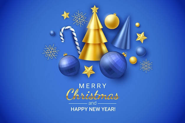 Gratis vector realistische kerstseizoen achtergrond