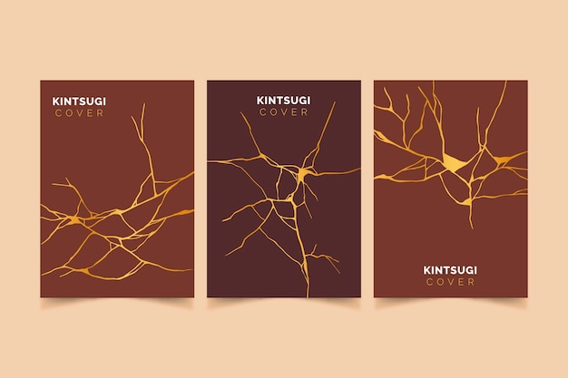 Realistische kintsugi-omslagcollectie