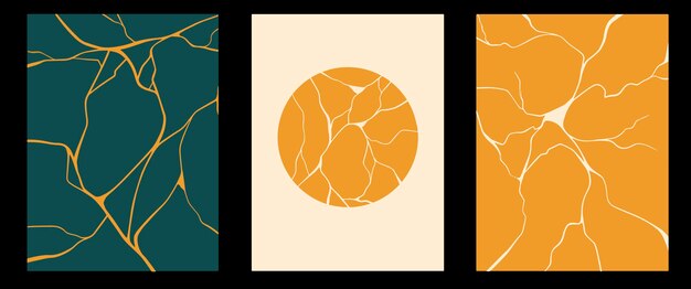 Realistische kintsugi-omslagcollectie