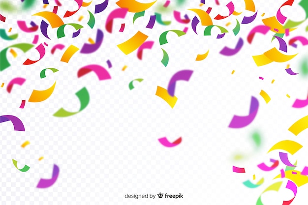 Gratis vector realistische kleurrijke confetti achtergrond