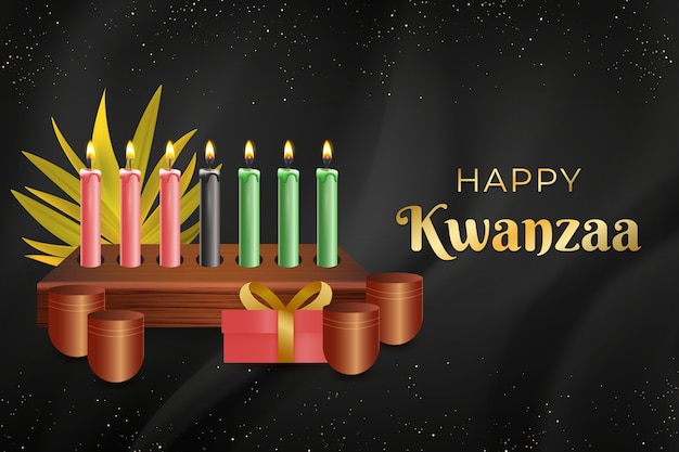 Realistische kwanzaa-achtergrond