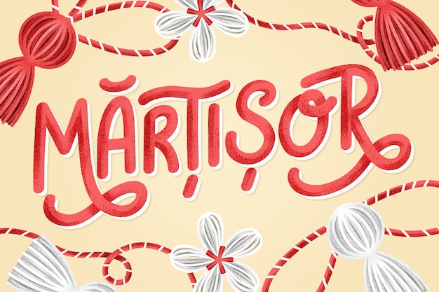 Realistische martisor-belettering