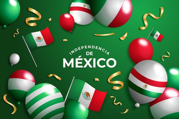 Realistische Mexicaanse onafhankelijkheidsdag achtergrond