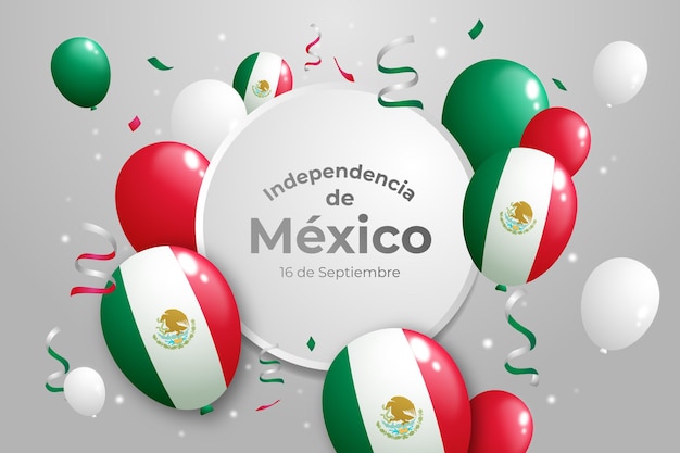 Realistische mexicaanse onafhankelijkheidsdag achtergrond
