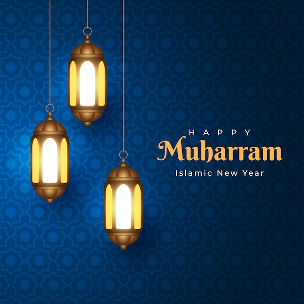 Gratis vector realistische muharram-illustratie