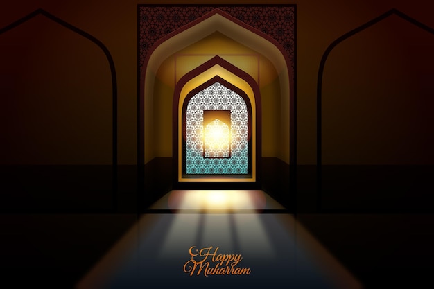 Gratis vector realistische muharram-illustratie