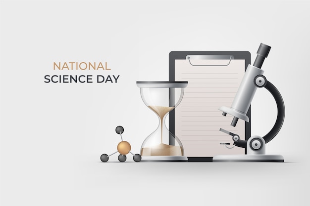 Realistische nationale wetenschapsdag achtergrond