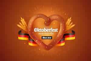 Gratis vector realistische oktoberfest-achtergrond