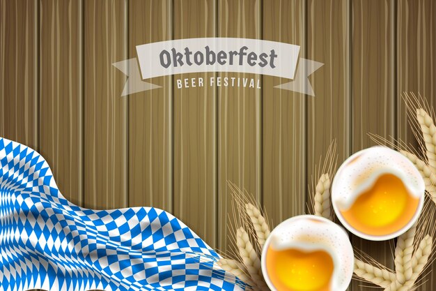 Realistische oktoberfest-achtergrond