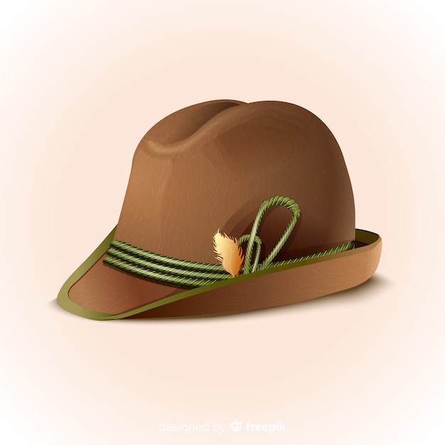 Realistische oktoberfest traditionele hoed