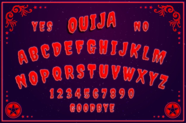 Gratis vector realistische ouija-bordillustratie