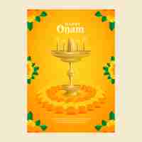 Gratis vector realistische postersjabloon voor onam-viering