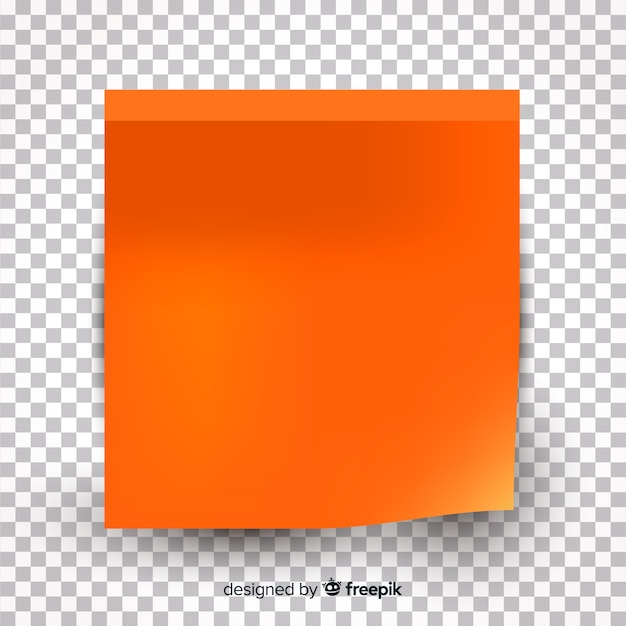 Realistische postnota op transparante achtergrond