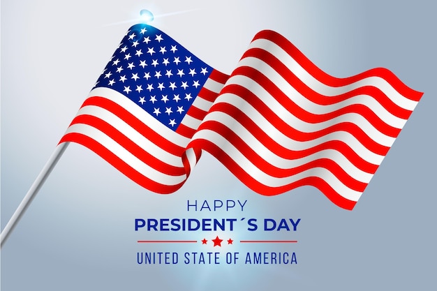 Gratis vector realistische presidentendag