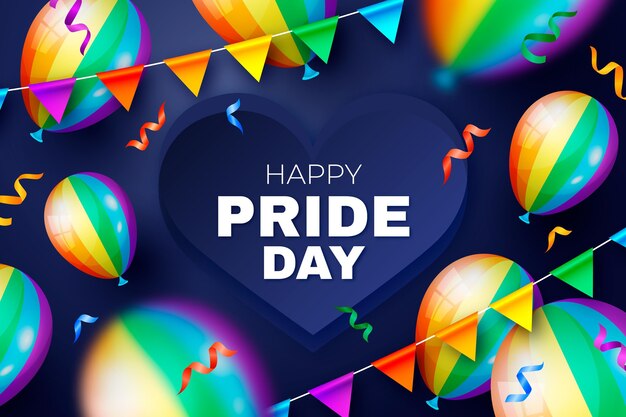 Realistische Pride Day-illustratie