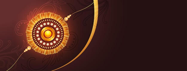 Realistische rakhi voor indiase festival raksha bandhan-groetbanner