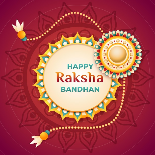 Gratis vector realistische raksha bandhan-illustratie