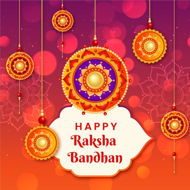 Realistische raksha bandhan-illustratie