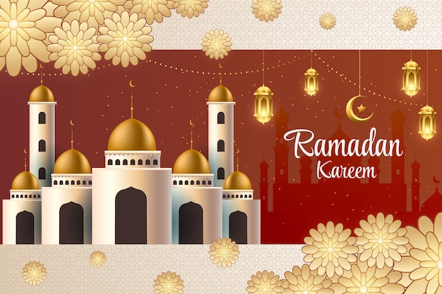 Realistische ramadan achtergrond