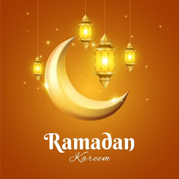 Realistische ramadan concept achtergrond