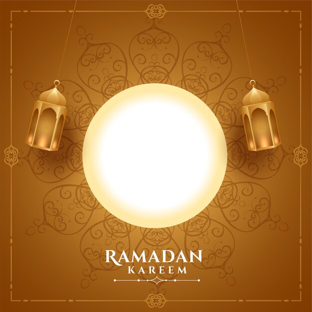 Realistische Ramadan Kareem-groet